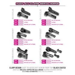 ALU ADJUSTABLE CLAMP STEERING SERVO HORN - KO PROPO, SANWA - 23T