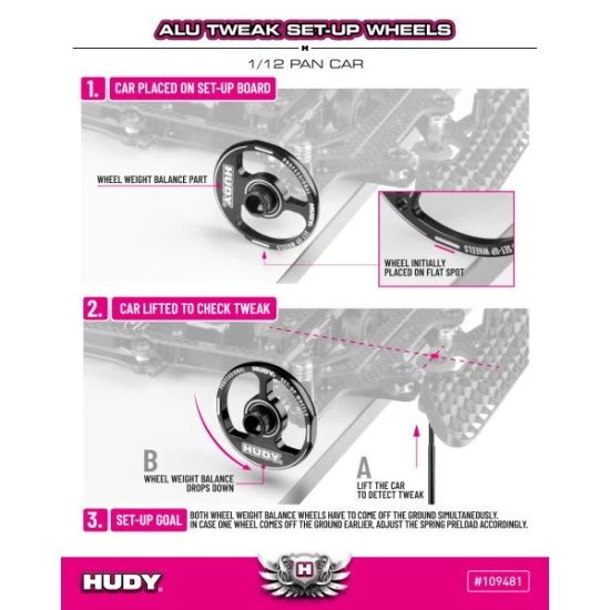 ALU TWEAK SET-UP WHEEL FOR 1/12 PAN CAR (2)