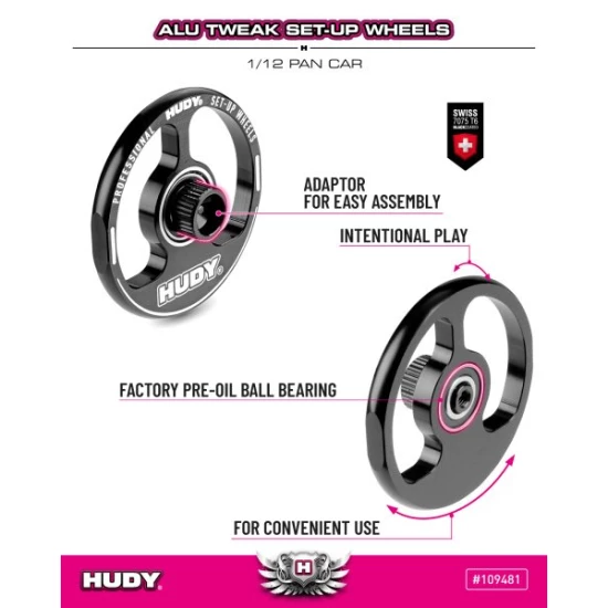 ALU TWEAK SET-UP WHEEL FOR 1/12 PAN CAR (2)