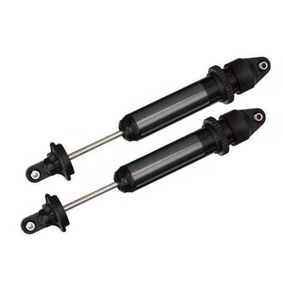 Traxxas X-max Shocks GTX aluminum black-anodized fully assembled w-o springs 2pcs
