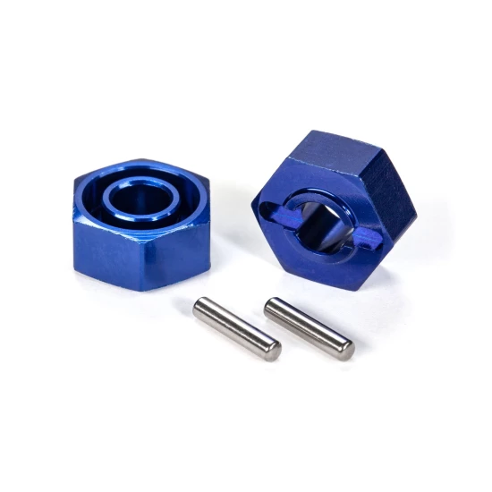 Blue Aluminum 12 mm  Hex Hubs (2)