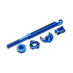 Brake linkage, front (blue-anodized 6061-T6 aluminum)/ mounting hardware