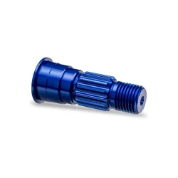 Stub axle, front, 6061-T6 aluminum (blue-anodized)