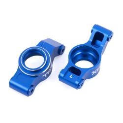 Blauwe aluminium achterste stub axle carriers (links en rechts)