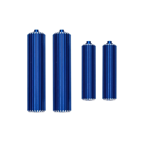 Reservoirs, shocks (6061-T6 aluminum, blue-anodized) (front (2), rear (2))