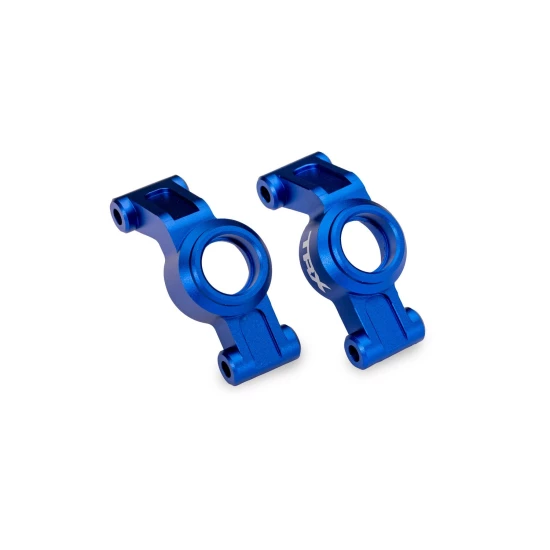 Blauwe aluminium stub axle carriers (L&R)