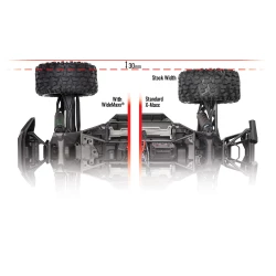 Suspension Kit, X-Maxx WideMAXX, Blue, (Includes Front & Rear Suspension Arms, Front Toe Links, Shock Springs, Driveshafts)