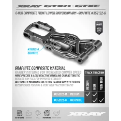 C-HUB COMPOSITE FRONT LOWER SUSPENSION ARM - GRAPHITE