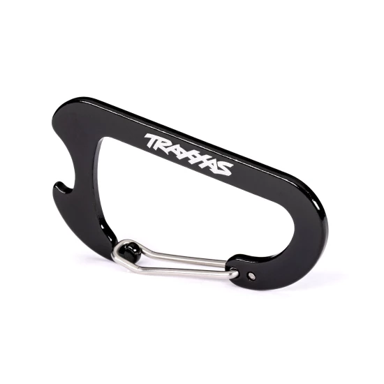 Traxxas carabiner with bottle opener, black