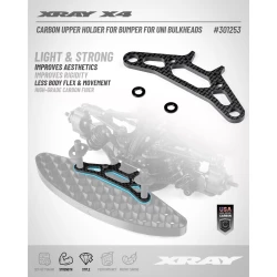 X4 CARBON UPPER HOLDER FOR BUMPER FOR UNI BULKHEADS