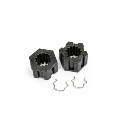 Wheel hubs, hex, front (2)/ hex clips (2)