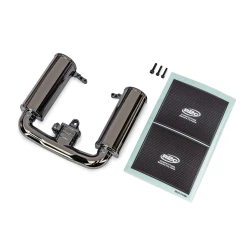 Engine intake, black chrome/ 3x12mm CS (1)/ 2.5x12mm CS (2)