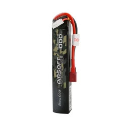 Gens Ace 1000mAh 7.4V 25C 2S1P Airsoft Gun LiPo Battery T Plug