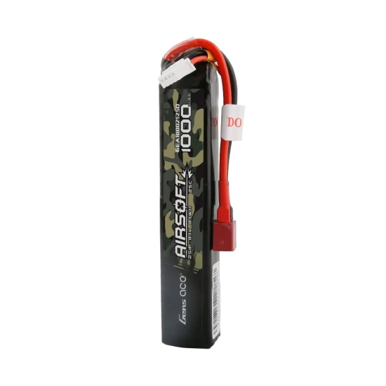Gens Ace 1000mAh 7.4V 25C 2S1P Airsoft Gun LiPo Battery T Plug