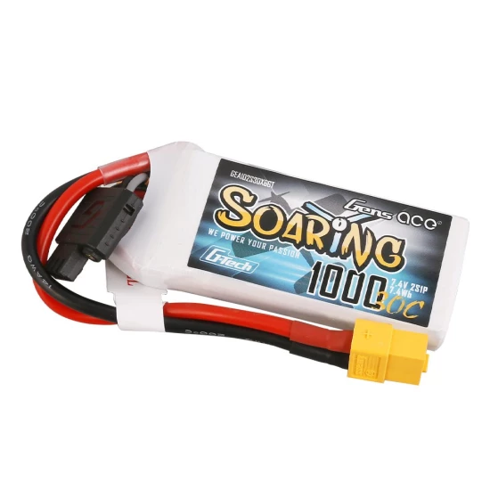 Gens Ace G Tech 1000mAh 7.4V 30C 2S LiPo Battery XT60 Plug