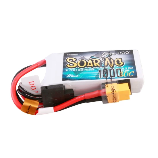 Gens Ace G Tech 1000mAh 11.1V 30C 3S LiPo Battery XT60 Plug