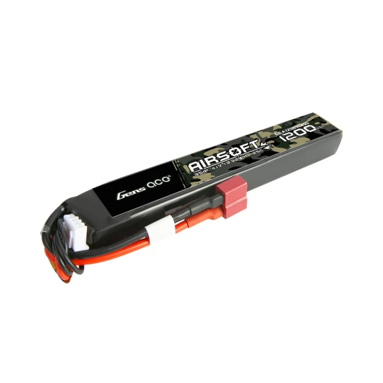 Gens Ace 25C 1200mAh 3S1P 11.1V Airsoft Gun Lipo Battery with T Plug