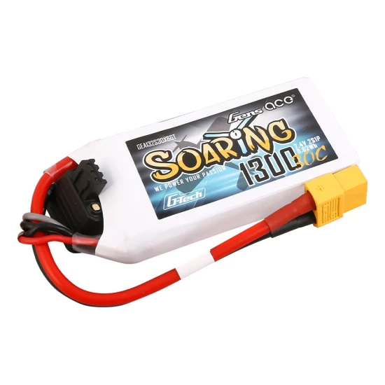 Gens Ace G Tech 1300mAh 7.4V 30C 2S LiPo Battery XT60 Plug