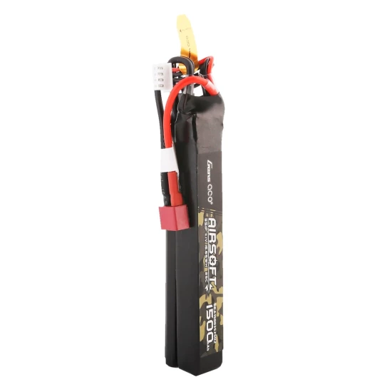 Gens Ace 1500mAh 11.1V 25C 3S1P Nunchuck 2X Airsoft Gun LiPo Battery T Plug