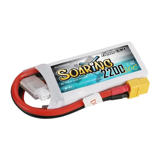 Gens Ace Soaring 2200mAh 2S 20C 7.4V LiPo Battery with XT60 Plug