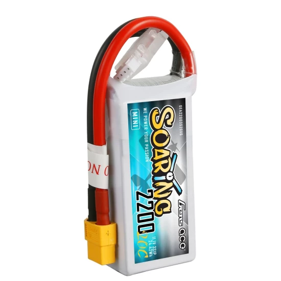 Gens Ace Soaring 2200mAh 3S 20C 11.1V LiPo Battery with XT60 Plug