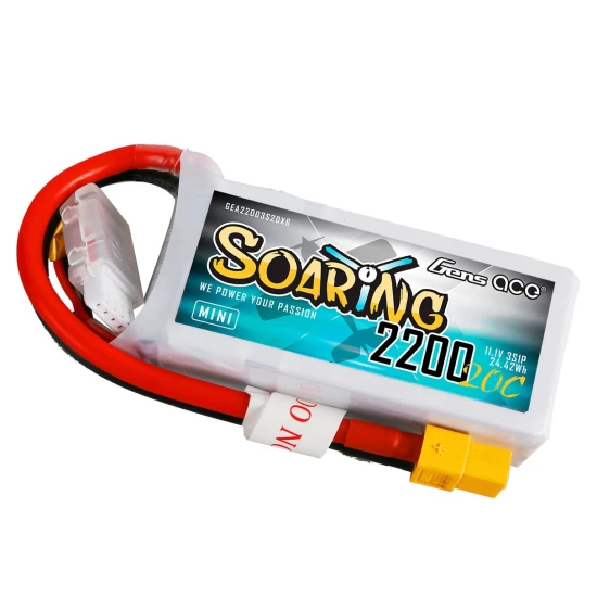 Gens Ace Soaring 2200mAh 3S 20C 11.1V LiPo Battery with XT60 Plug