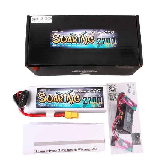 Gens Ace G-Tech Soaring 2700mAh 11.1V 30C 3S1P LiPo Battery Pack with XT60 Plug