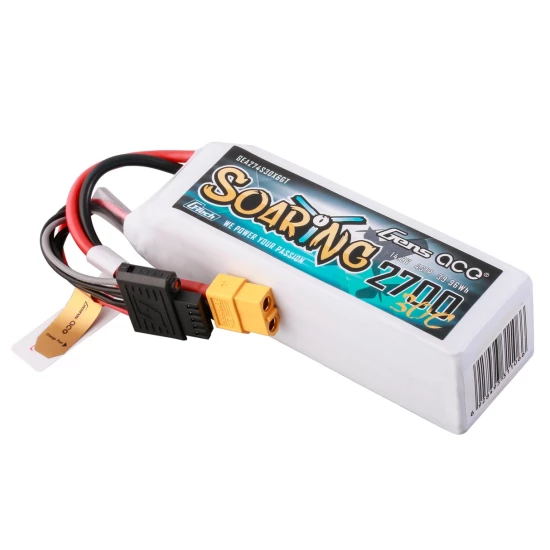 Gens Ace G-Tech Soaring 2700mAh 14.8V 30C 4S1P LiPo Battery Pack with XT60 Plug