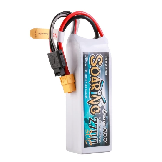 Gens Ace G-Tech Soaring 2700mAh 14.8V 30C 4S1P LiPo Battery Pack with XT60 Plug