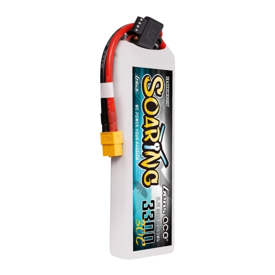Gens Ace Soaring 3300mAh 3S 11.1V 30C G-Tech Lipo Battery with XT60 plug