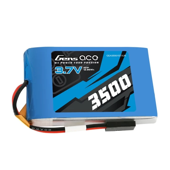 Gens Ace 3500mAh 3.7V 1S Transmitter LiPo Battery JR Plug