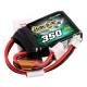 Gens Ace 350mAh 2S 7.4V 35C Lipo Battery Pack with JST-PHR Plug-Bashing Series
