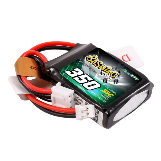 Gens Ace 350mAh 2S 7.4V 35C Lipo Battery Pack with JST-PHR Plug-Bashing Series