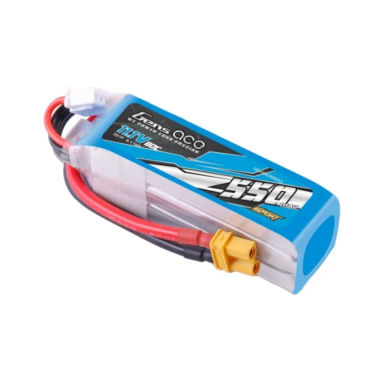 Gens Ace 550mAh 11.1V 80C 3S1P LiPo Battery Pack XT30 Plug