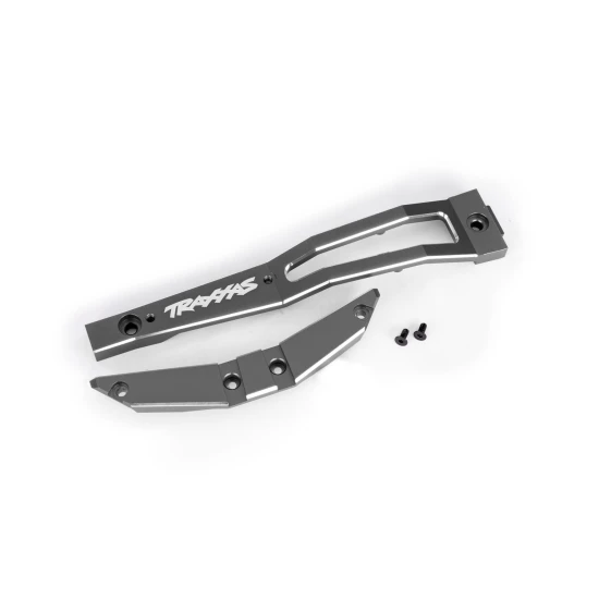 Chassis brace, front, 6061-T6 aluminum (gray-anodized/ 2.5x6mm CCS (with threadlock) (2)