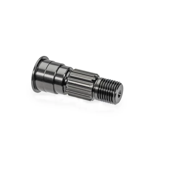 Stub axle, front, 6061-T6 aluminum (gray-anodized)