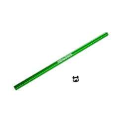 Driveshaft, center, 6061-T6 aluminum (green-anodized) (214mm)/ center bearing bushing