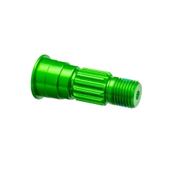 Stub axle, front, 6061-T6 aluminum (green-anodized)