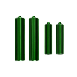 Reservoirs, shocks (6061-T6 aluminum, green-anodized) (front (2), rear (2))