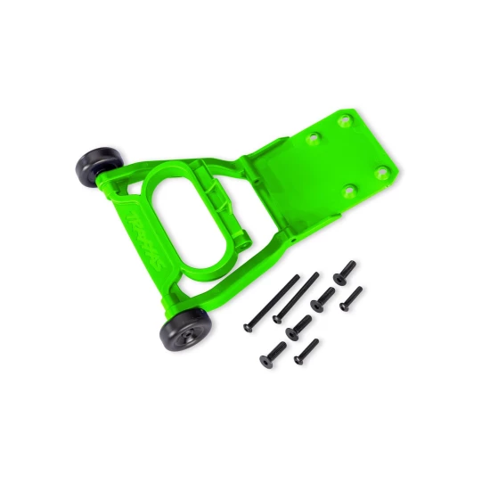 Wheelie bar, assembled (green, non-adjustable) (fits Stampede, Rustler, Bandit series) (for use with #3695A or 3695X transmission)