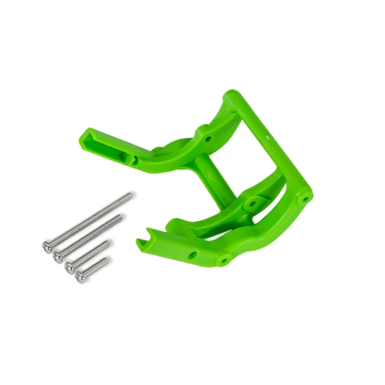 Wheelie bar mount (1)/ hardware (green) (fits Stampede, Rustler, Bandit series)