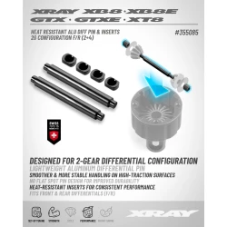 HEAT RESISTANT ALU DIFF PIN & INSERTS - 2G CONFIG. F/R (2+4)