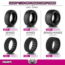 HUDY 1/10 OFF-ROAD INSERT 2WD/4WD REAR - CELL - BLACK (2)