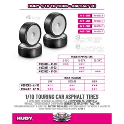 HUDY 1/10 TC TIRES A1-28 - ASPHALT (4)
