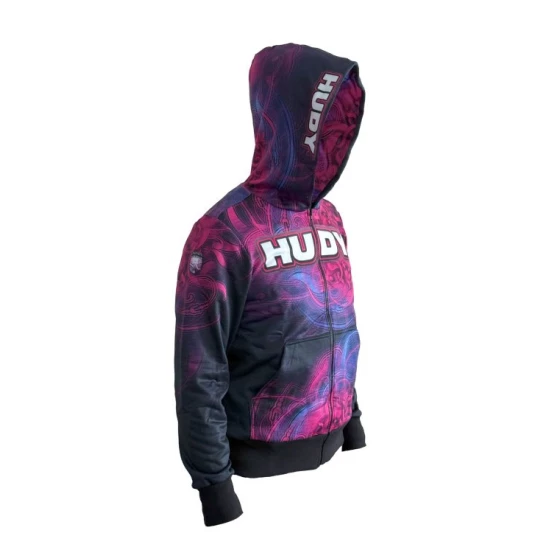 HUDY SWEATER HOODED WITH ZIPPER - HD GRAPHICS (XS)