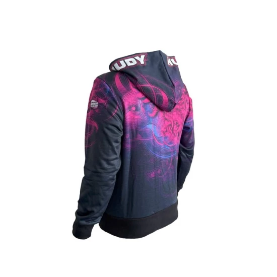 HUDY Sweater met capuchon en rits - HD Graphics (XXL)