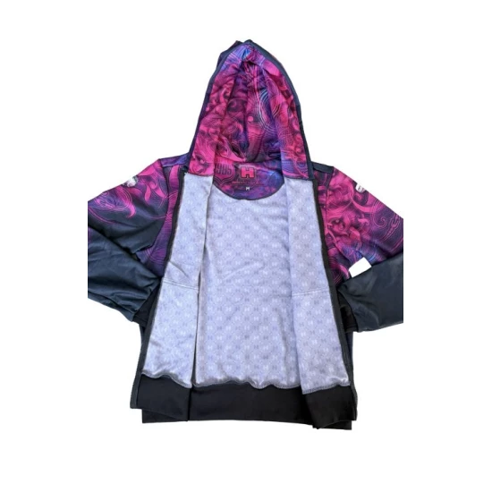 HUDY Sweater met capuchon en rits - HD Graphics (XXL)