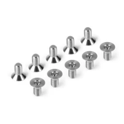 HUDY TITANIUM FLAT HEAD SCREW M3x6 (10)