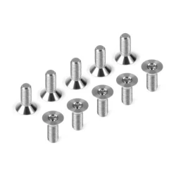 HUDY TITANIUM FLAT HEAD SCREW M3x8 (10)