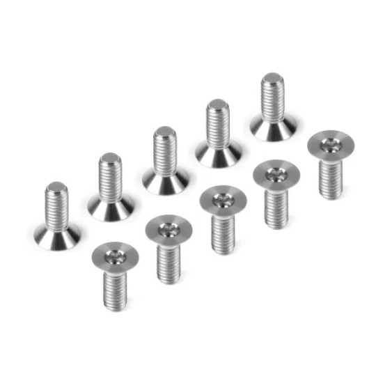 HUDY TITANIUM FLAT HEAD SCREW M3x8 (10)